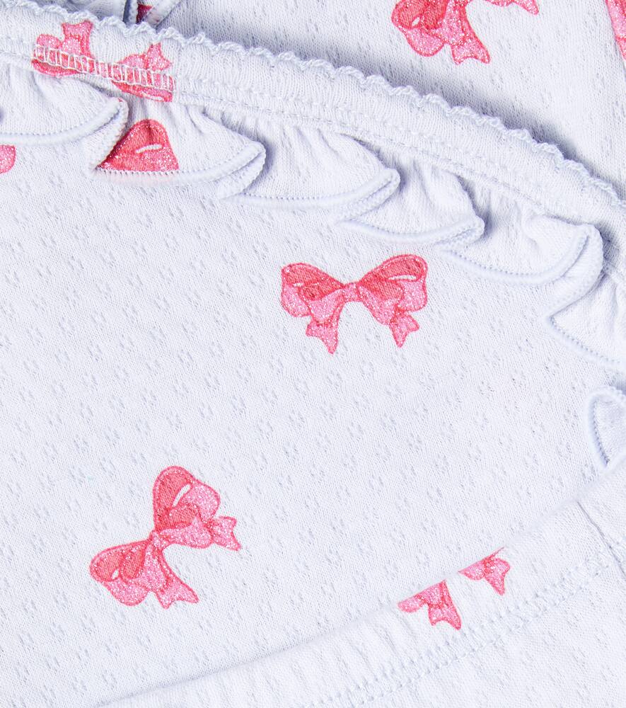Детский комплект из хлопкового боди и штанишек Konges Sløjd, Rosia Blue Bow — фото 3