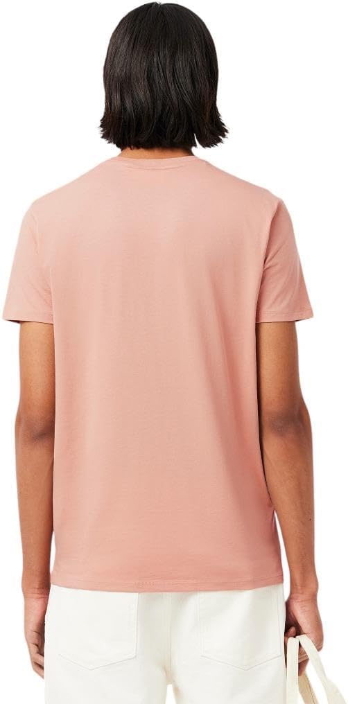 Футболка Lacoste, мужская, с коротким рукавом и круглым вырезом из джерси Pima, beige — фото 3