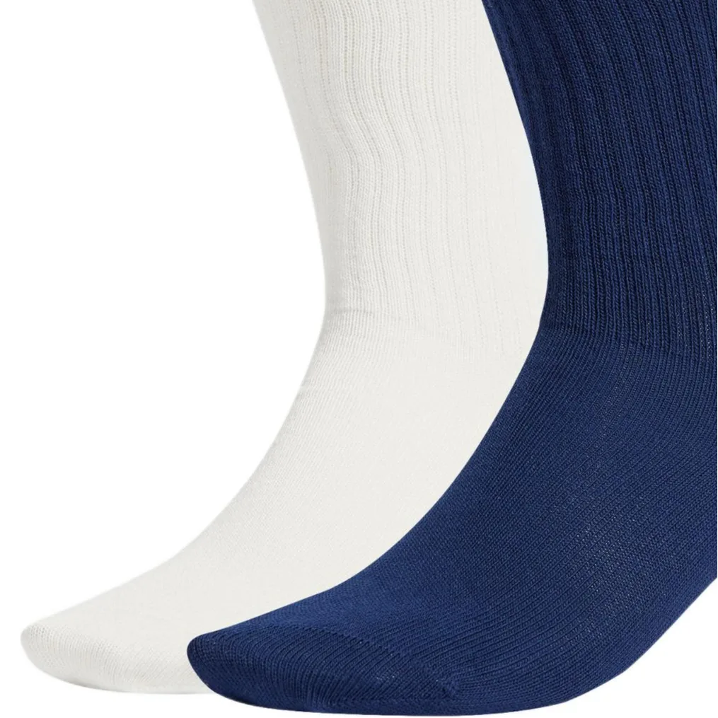 Женские высокие носки до колена, 2 пары Adidas, 2 Pack (Dark Indigo+White) — фото 4