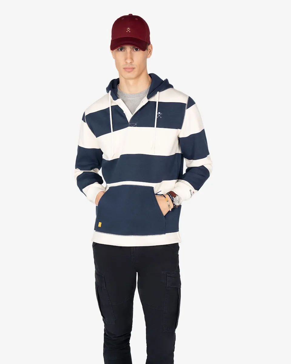 

Мужская толстовка с капюшоном в полоску Harper & Neyer, синий/белый