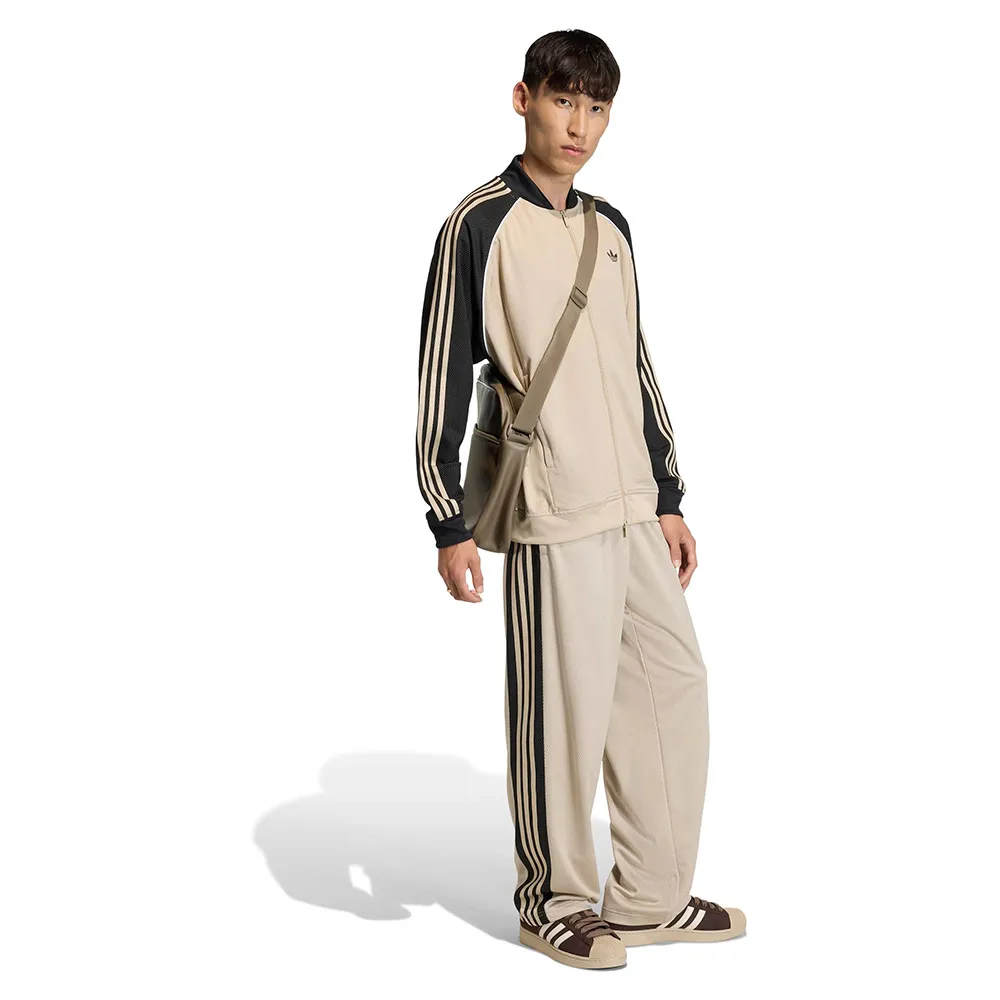 Толстовка adidas Originals Loose Mesh на молнии, бежевый — фото 4
