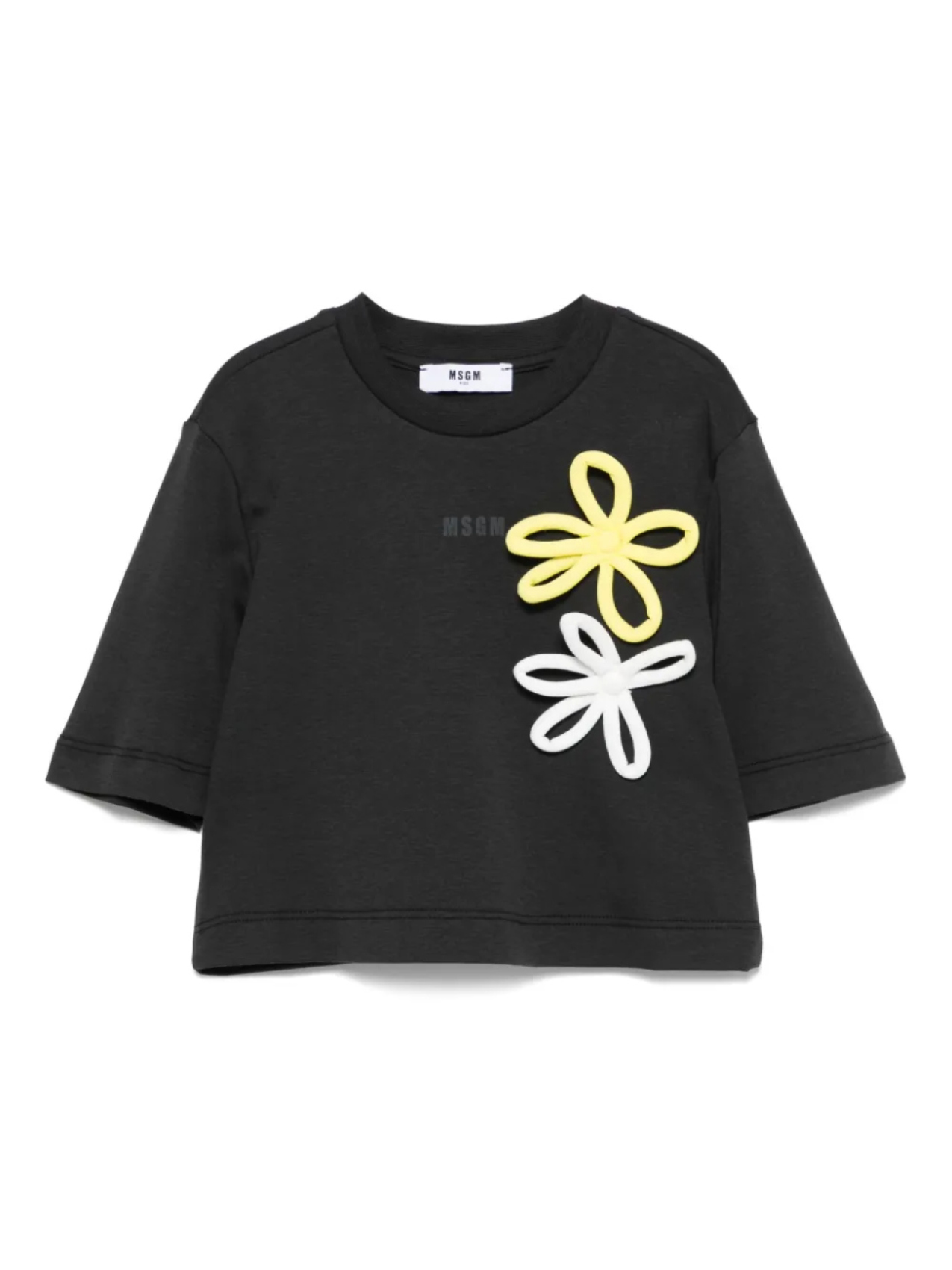 

Укороченная футболка MSGM Kids, черный