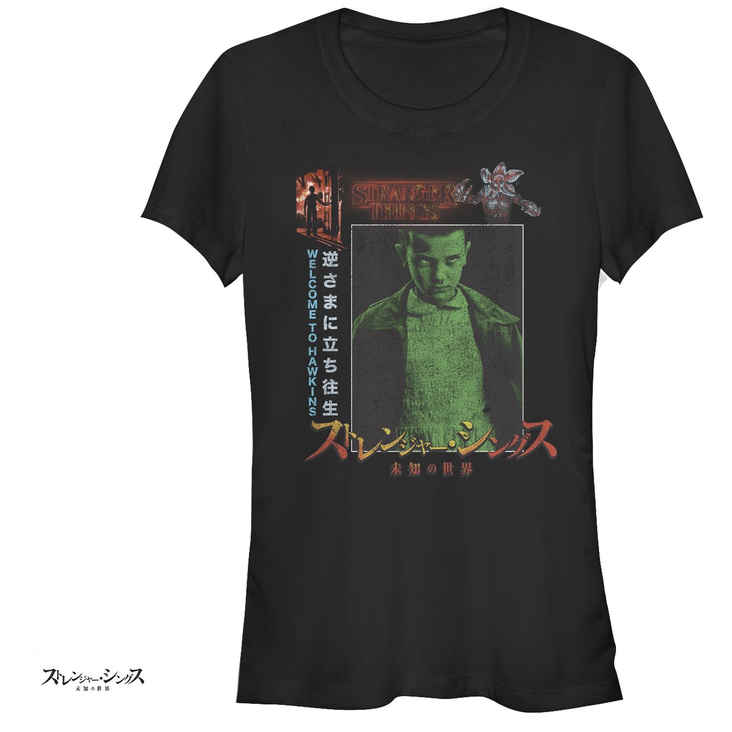 

Футболка с японским портретом и рисунком Stranger Things Day Eleven для юниоров Licensed Character