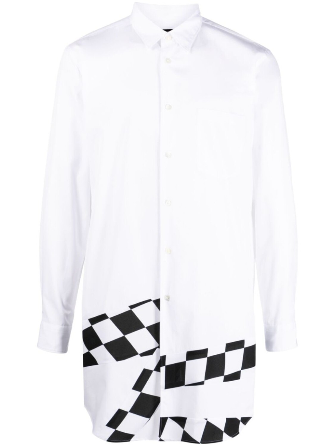 

Comme des Garçons Homme Plus клетчатая рубашка со вставками, белый