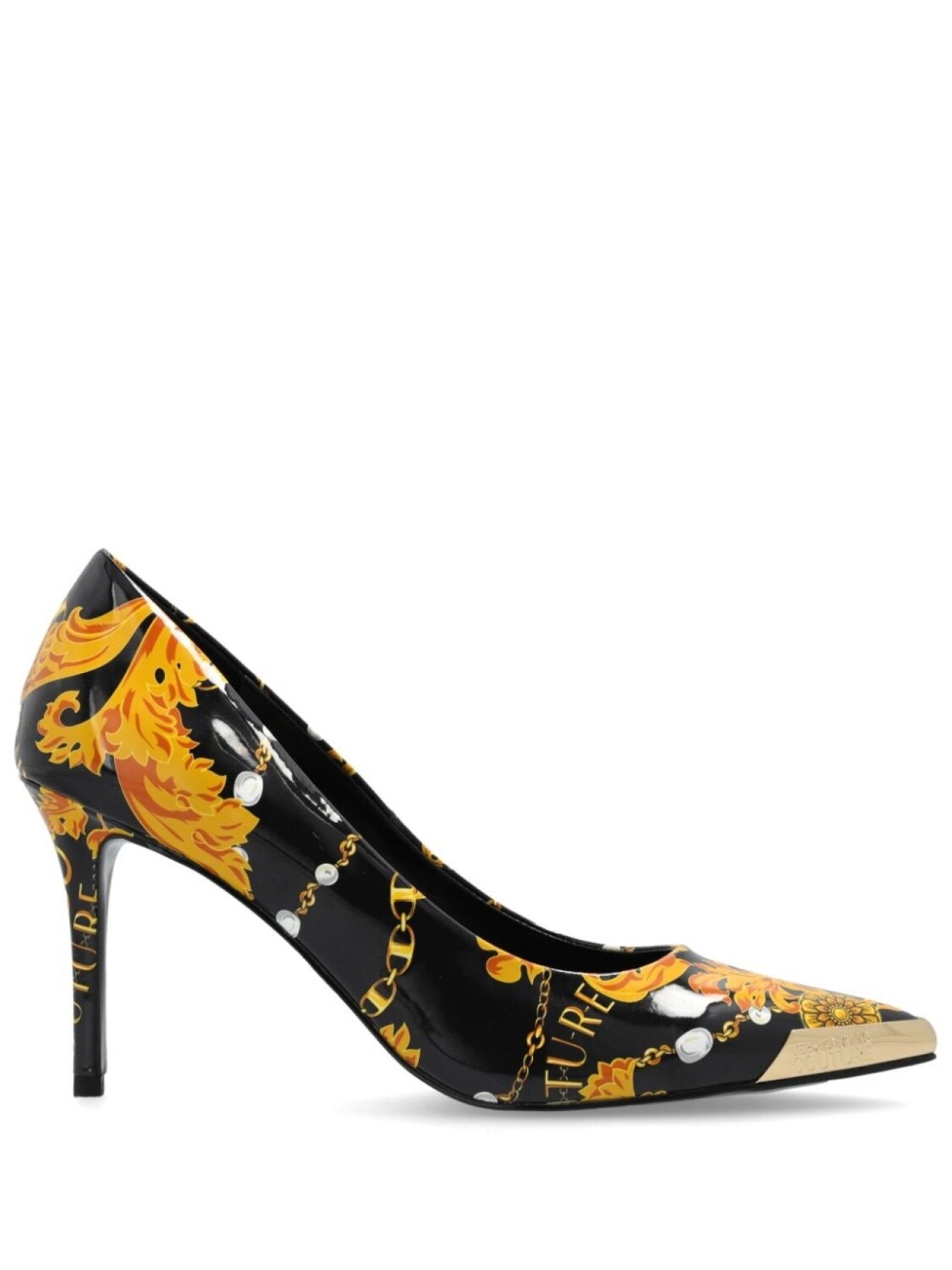 Versace Jeans Couture туфли-лодочки Scarlett с узором, черный
