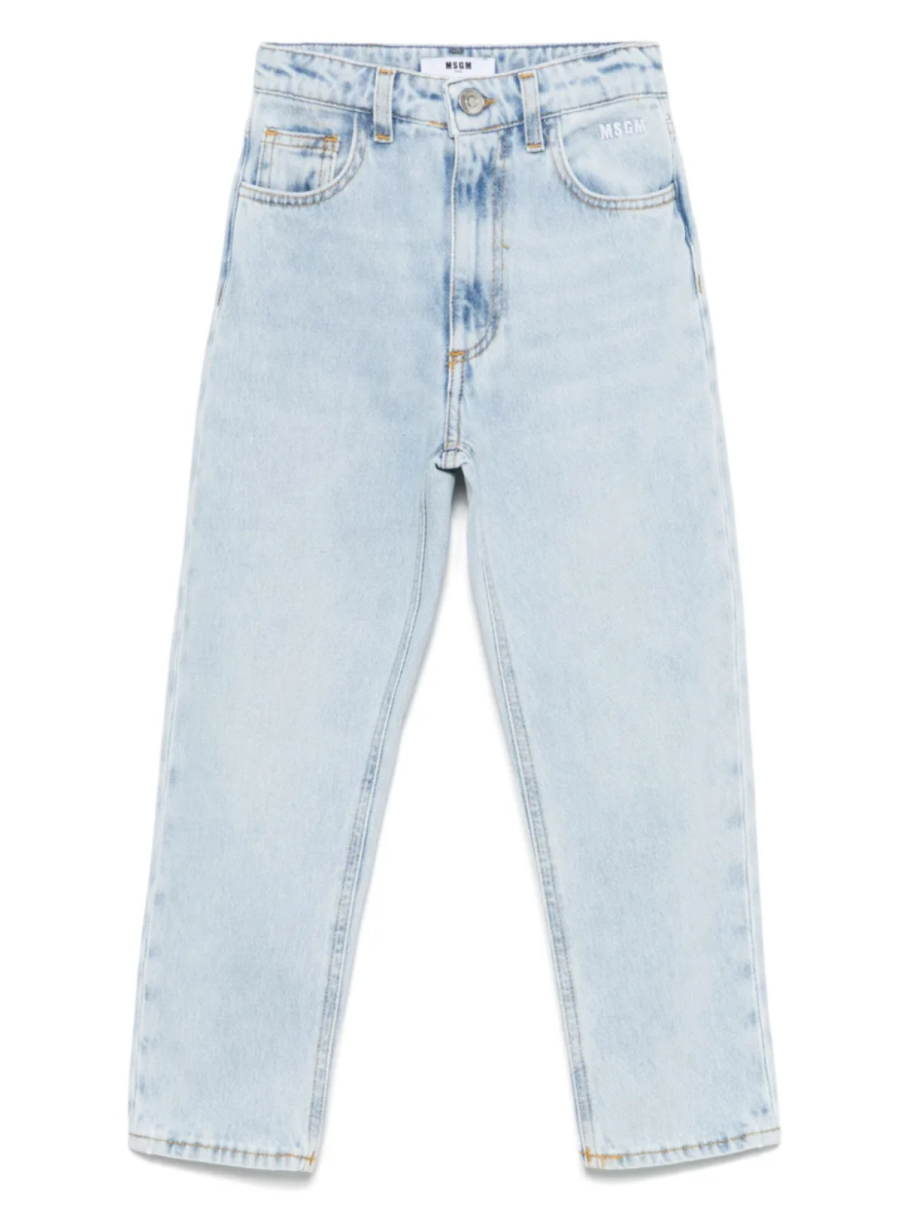 

MSGM Kids прямые джинсы, синий