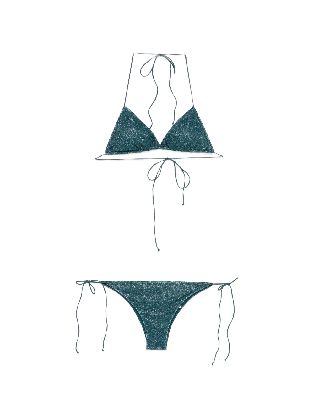 

Комплект из двух бикини с треугольными чашечками на завязках Oséree, зеленый