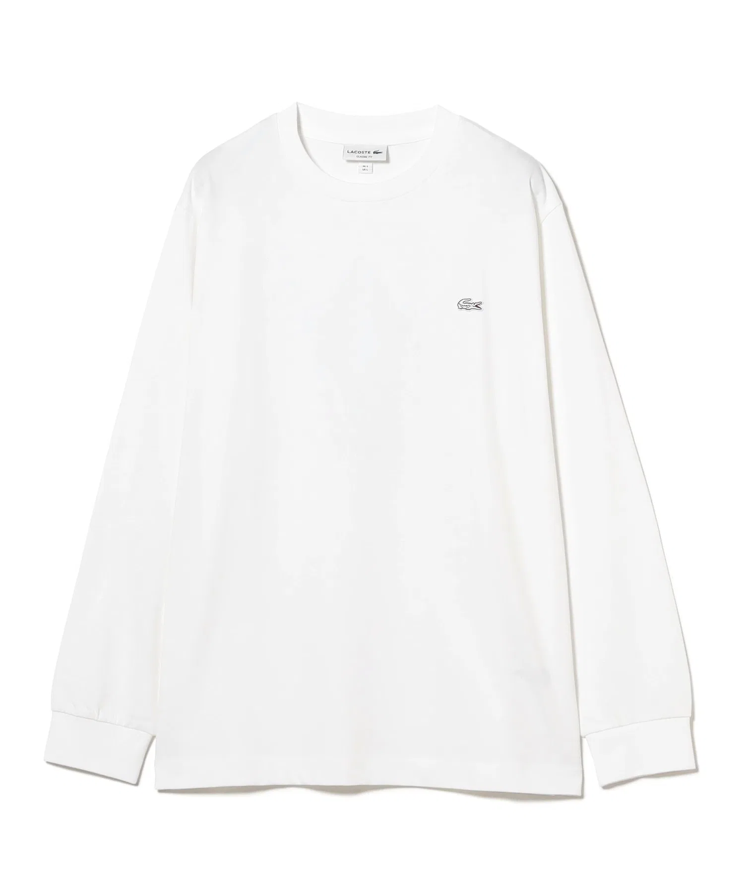 Мужская базовая футболка Lacoste с длинными рукавами тёмно-синего цвета — фото 2