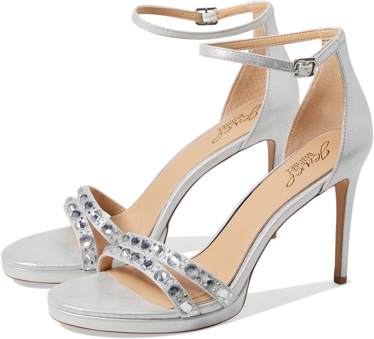 

Туфли Jewel Badgley Mischka Hustle, цвет Silver Metallic