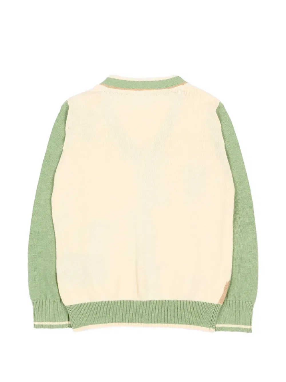 Кардиган с V-образным вырезом Trussardi Junior, бежевый — фото 2