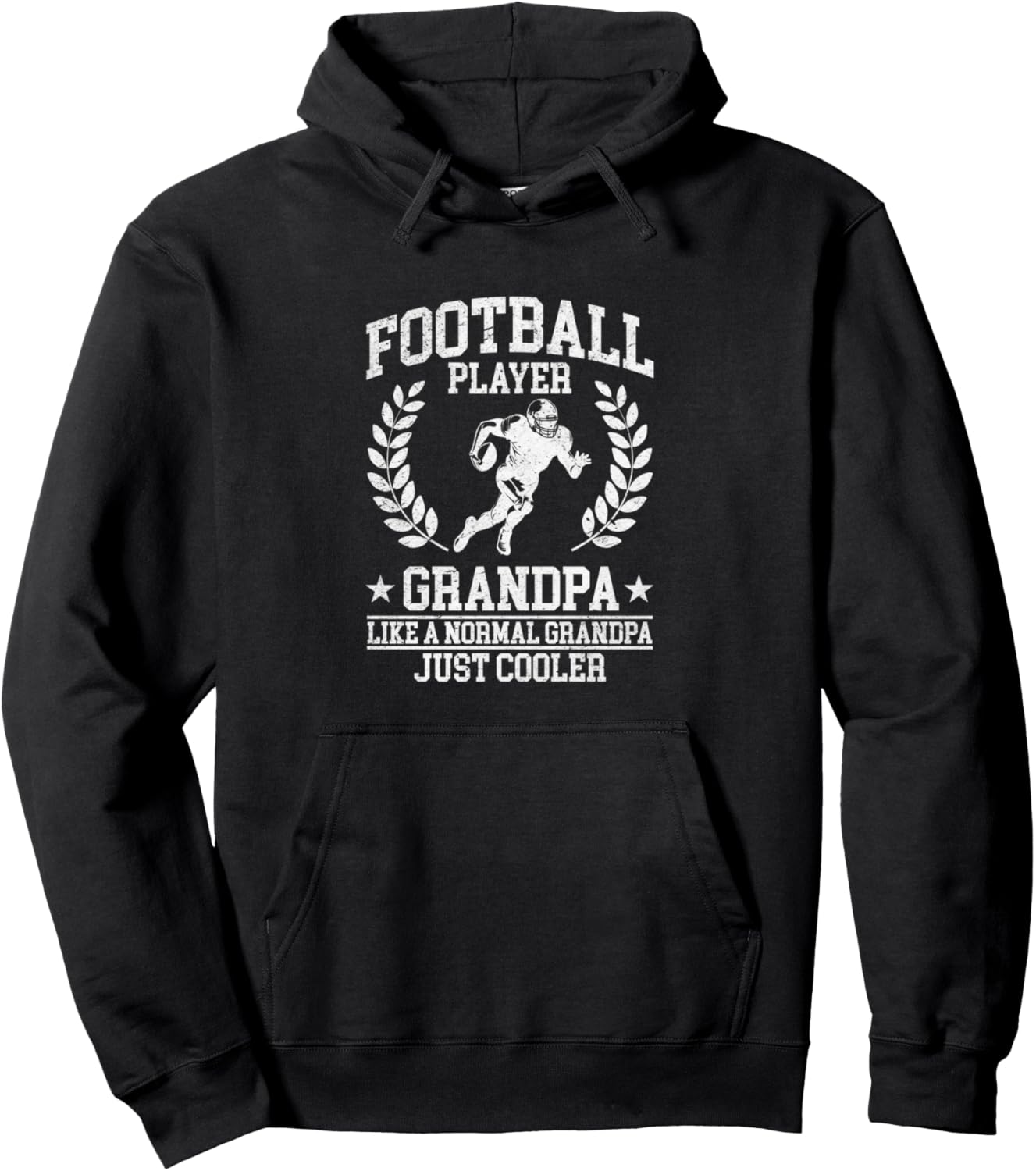 

Толстовка, Дедушка-футболист - обычный дедушка, в толстовке American Football Grandpa Football Player, черный