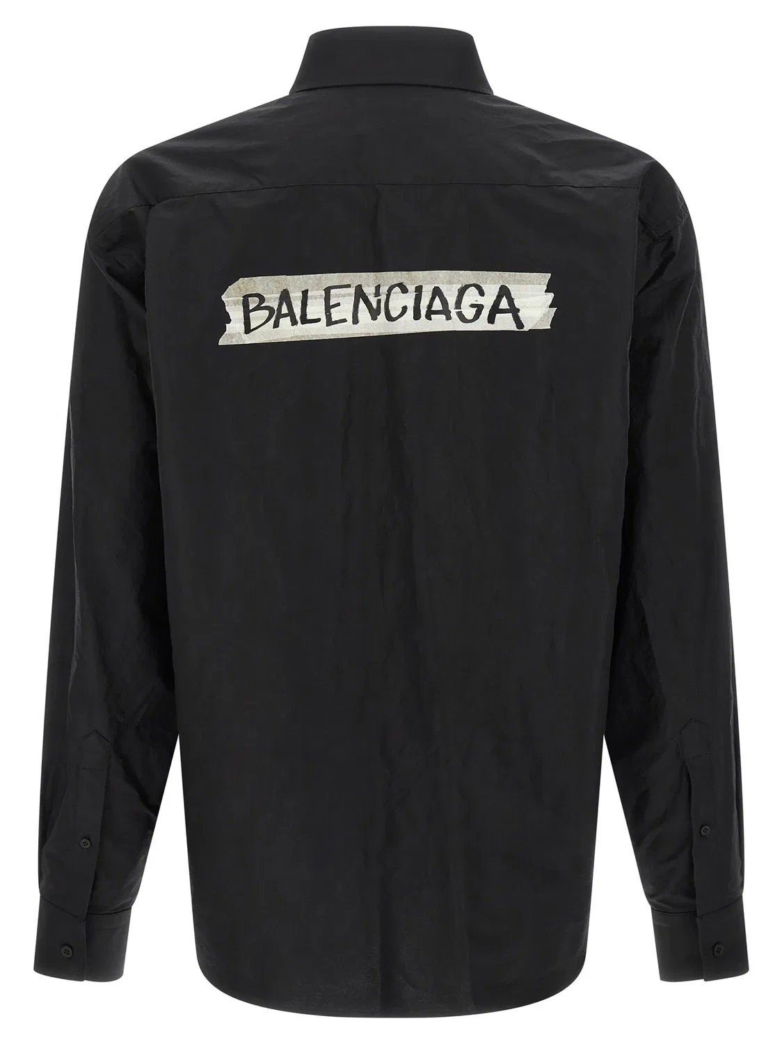 Рубашка «Малярная лента» BALENCIAGA, черный — фото 2