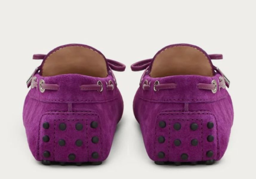 Гоммино водительские туфли из замши TOD's, фиолетовый — фото 2
