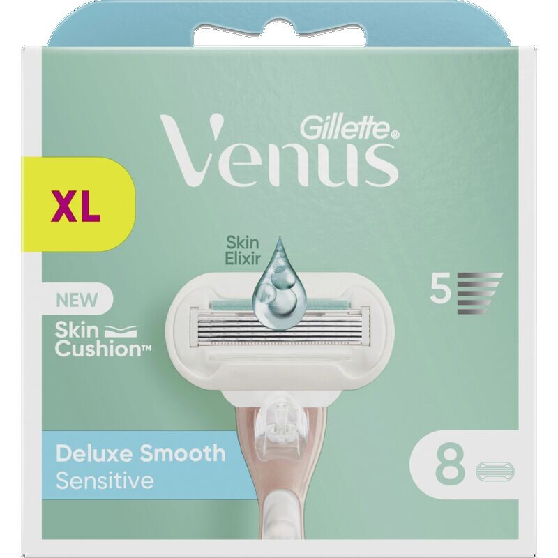 

Лезвия для бритвы Deluxe Smooth Sensitive Gillette Venus, 8 шт.