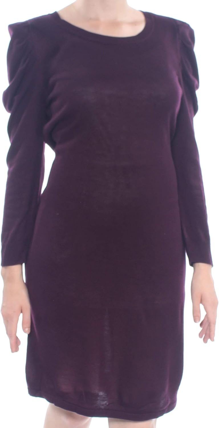 

Женское платье-свитер с рукавами-фонариками Calvin Klein, Aubergine