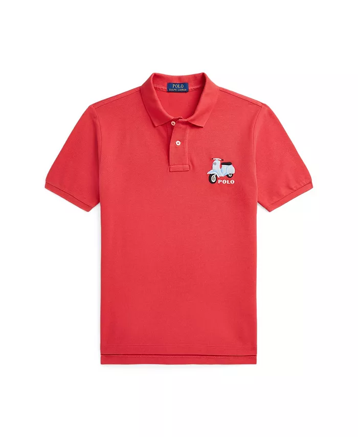 

Поло с вышивкой Big Boys Scooter Polo Ralph Lauren, красный