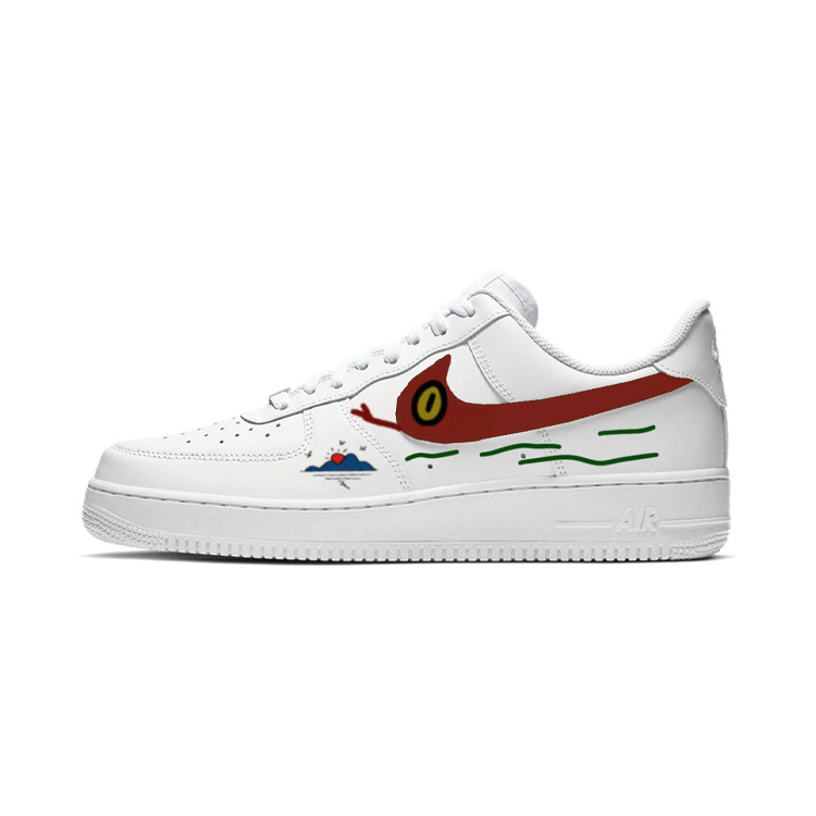 

Кроссовки Nike Air Force 1 07 Demon Summer мужские низкие бело-красно-синие, цвет White Red Blue
