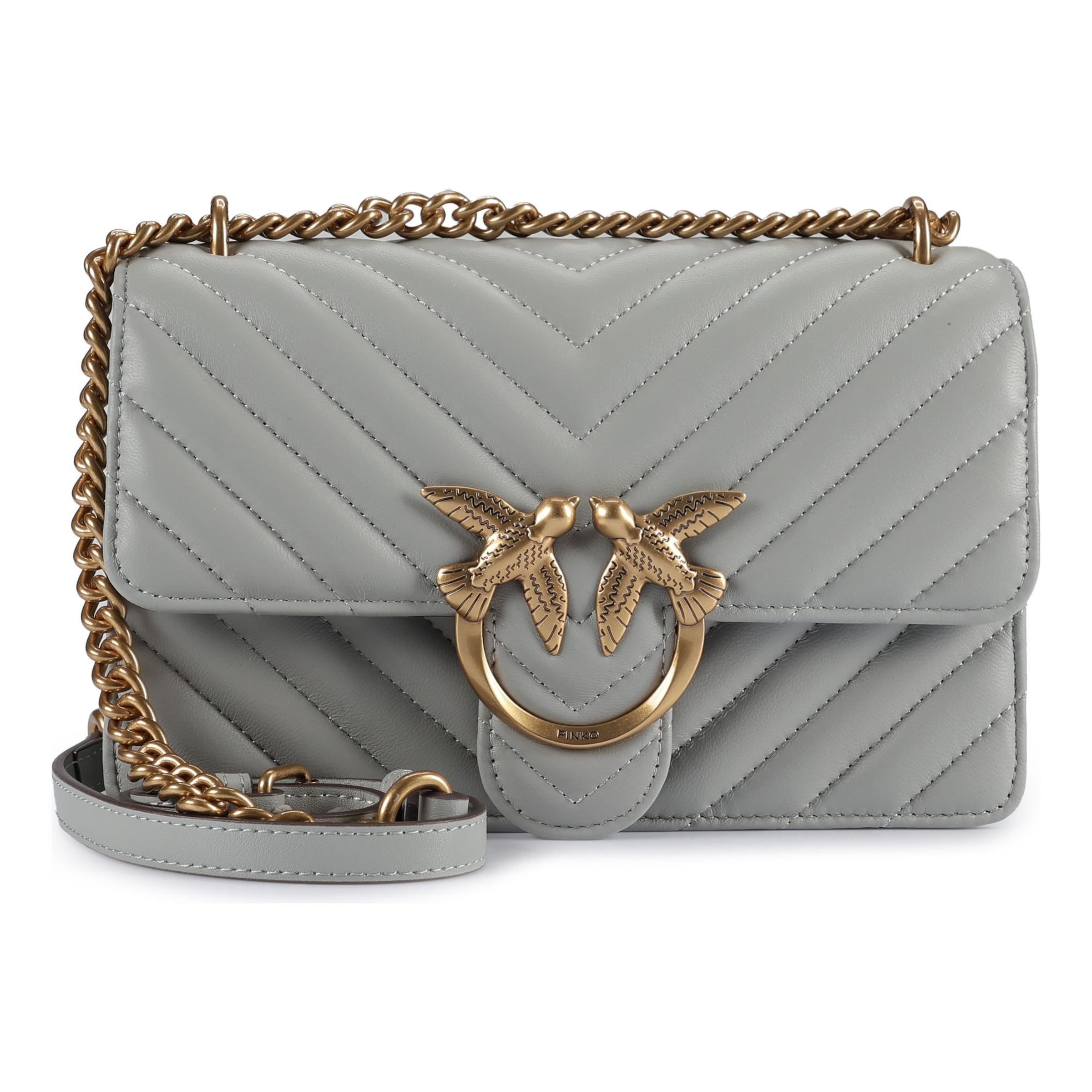 

PINKO Сумка через плечо 'Love One' в сером цвете