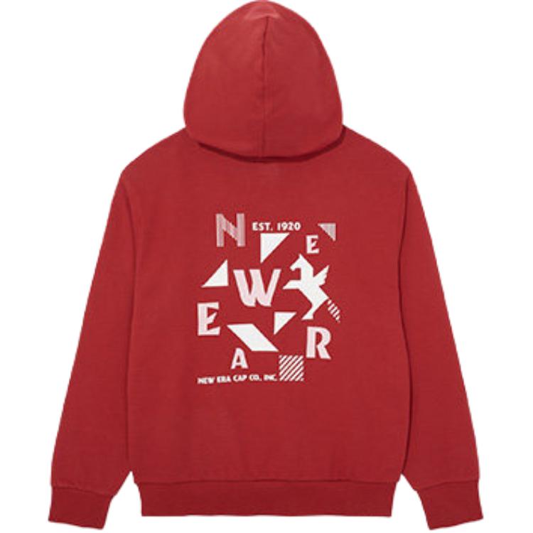 

New Era Свитшоты Unisex красный с капюшоном Moderate