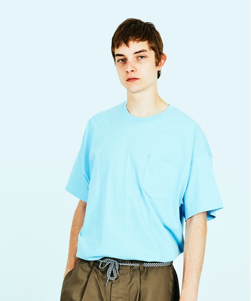 

C.E.L.STORE Футболка с короткими рукавами и карманом, GILDAN, светло-голубой