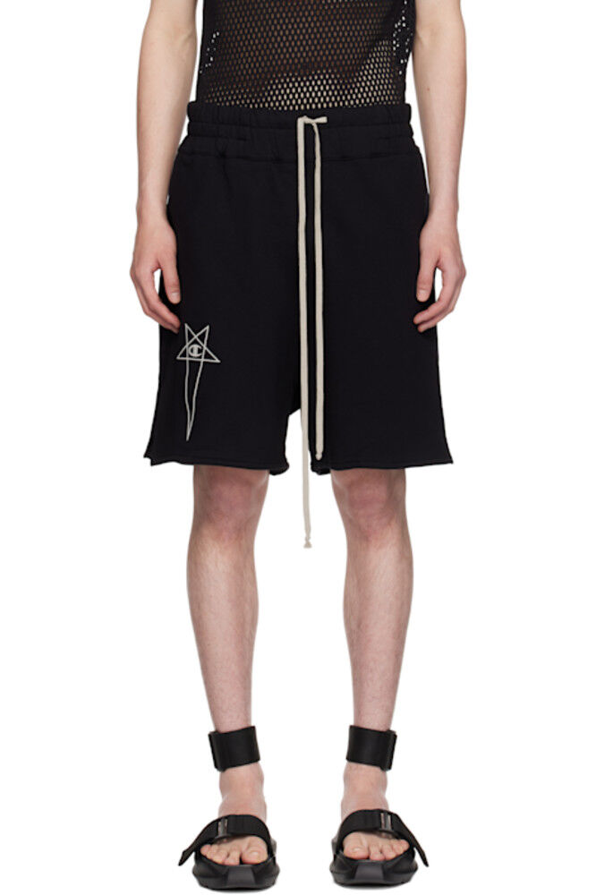 

Черные шорты Champion Edition из французского трикотажа Rick Owens