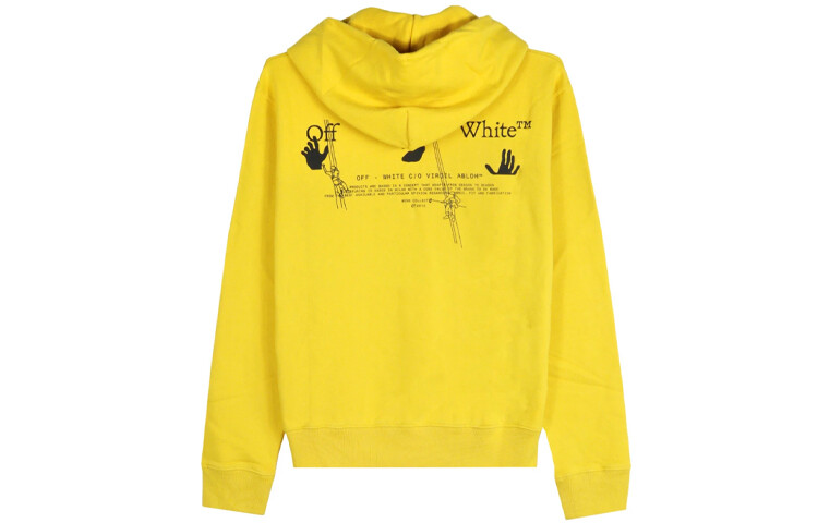 

Тонкая толстовка с капюшоном с логотипом Workers Off-White, желтый