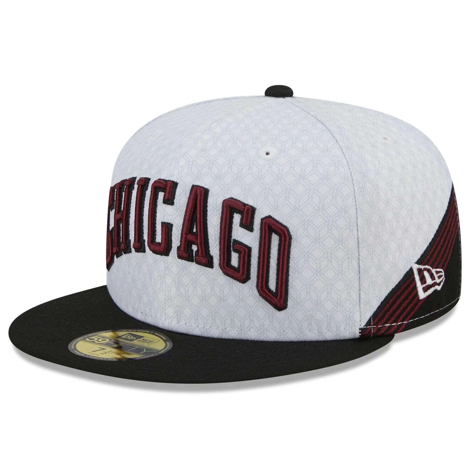 

Мужская облегающая шляпа New Era Black Chicago Bulls 2022/23 City Edition Official 59FIFTY
