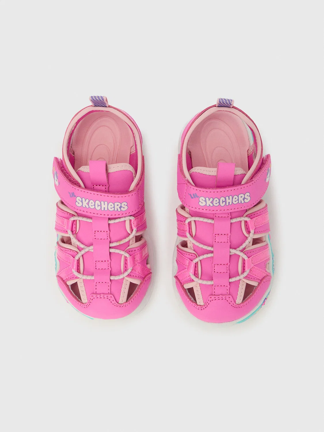 Сандалии Skechers PLAY SCENE SPLASH - CUTE CREW светло-розового цвета — фото 3