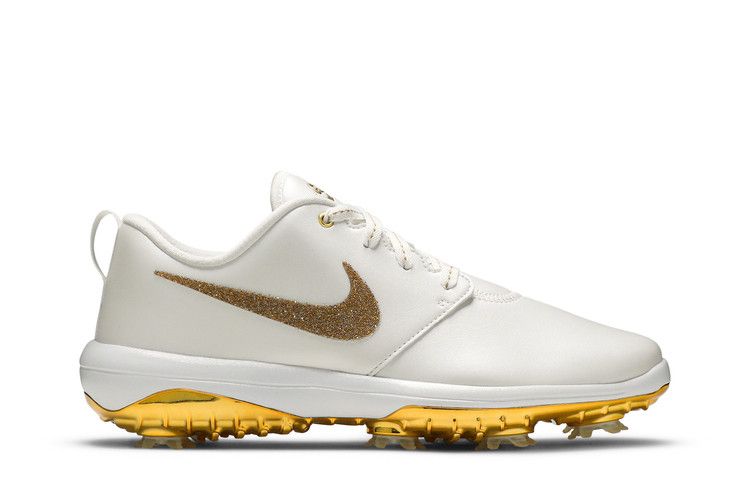 Кроссовки Nike Swarovski x Wmns Roshe Golf 'Gold', белый — фото 2