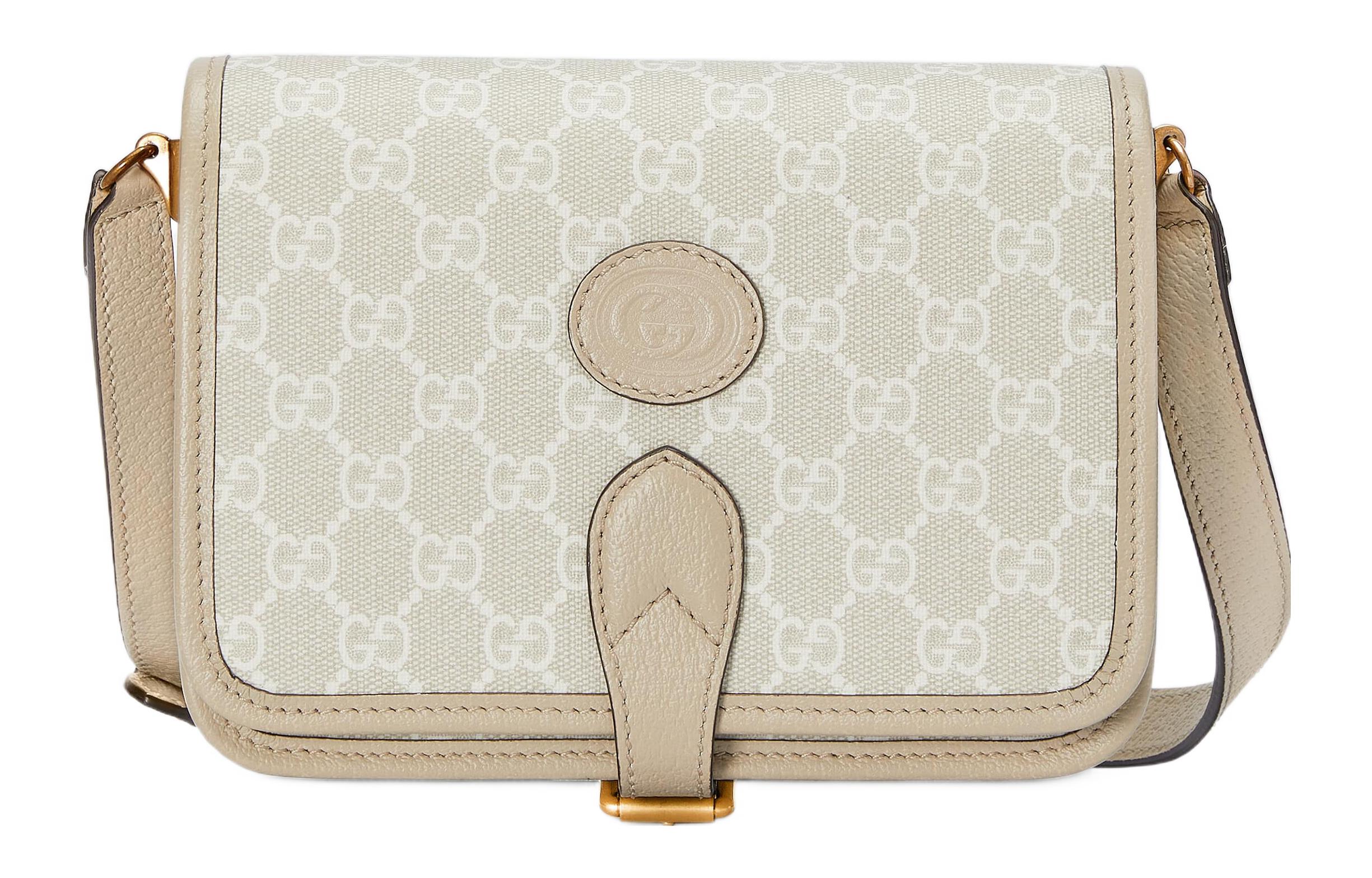 

GUCCI Кожаный мессенджер из холста