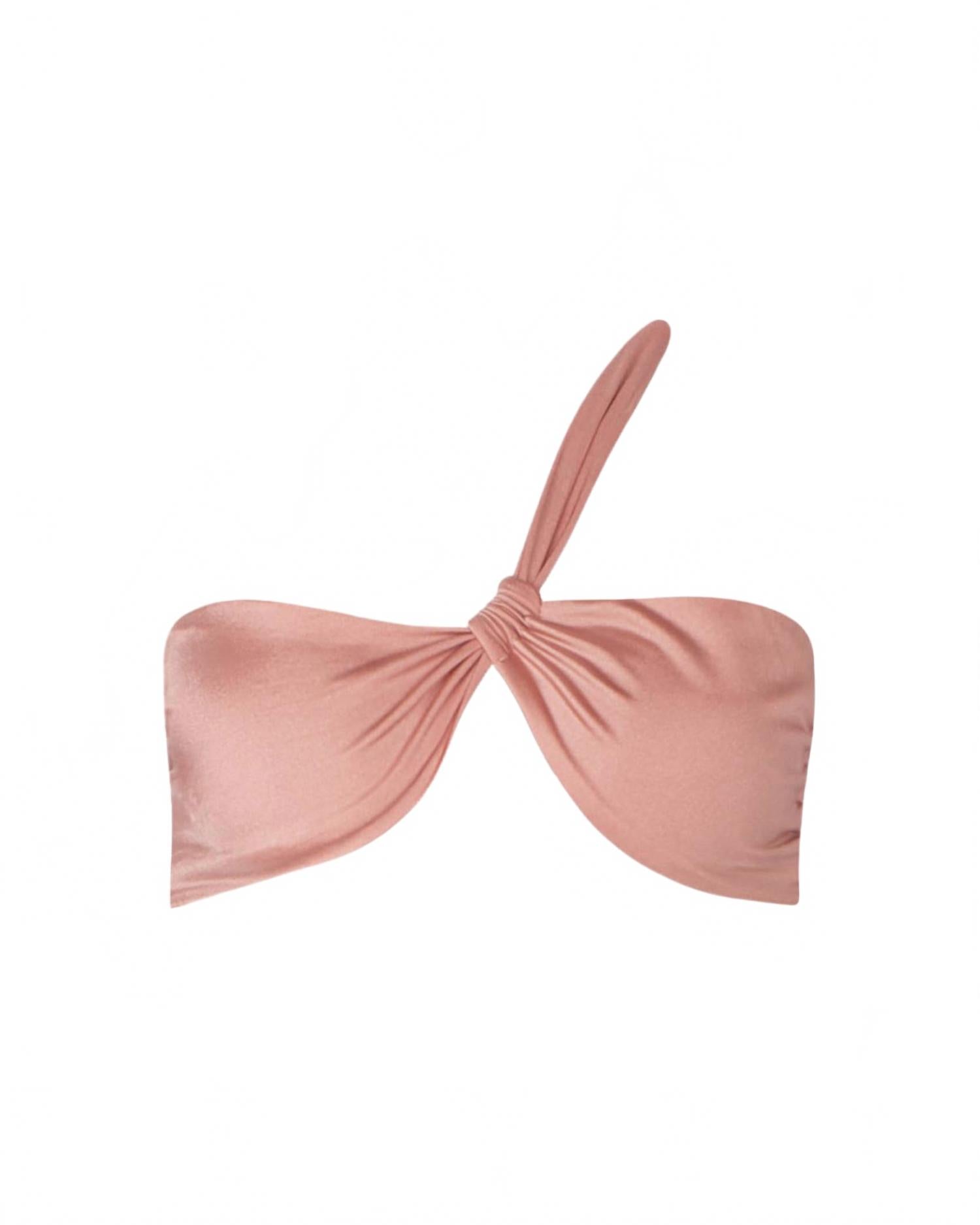 

Женский топ без бретелек с перекрещивающимися бретелями цвета металлик SOAH, металлическая розовый