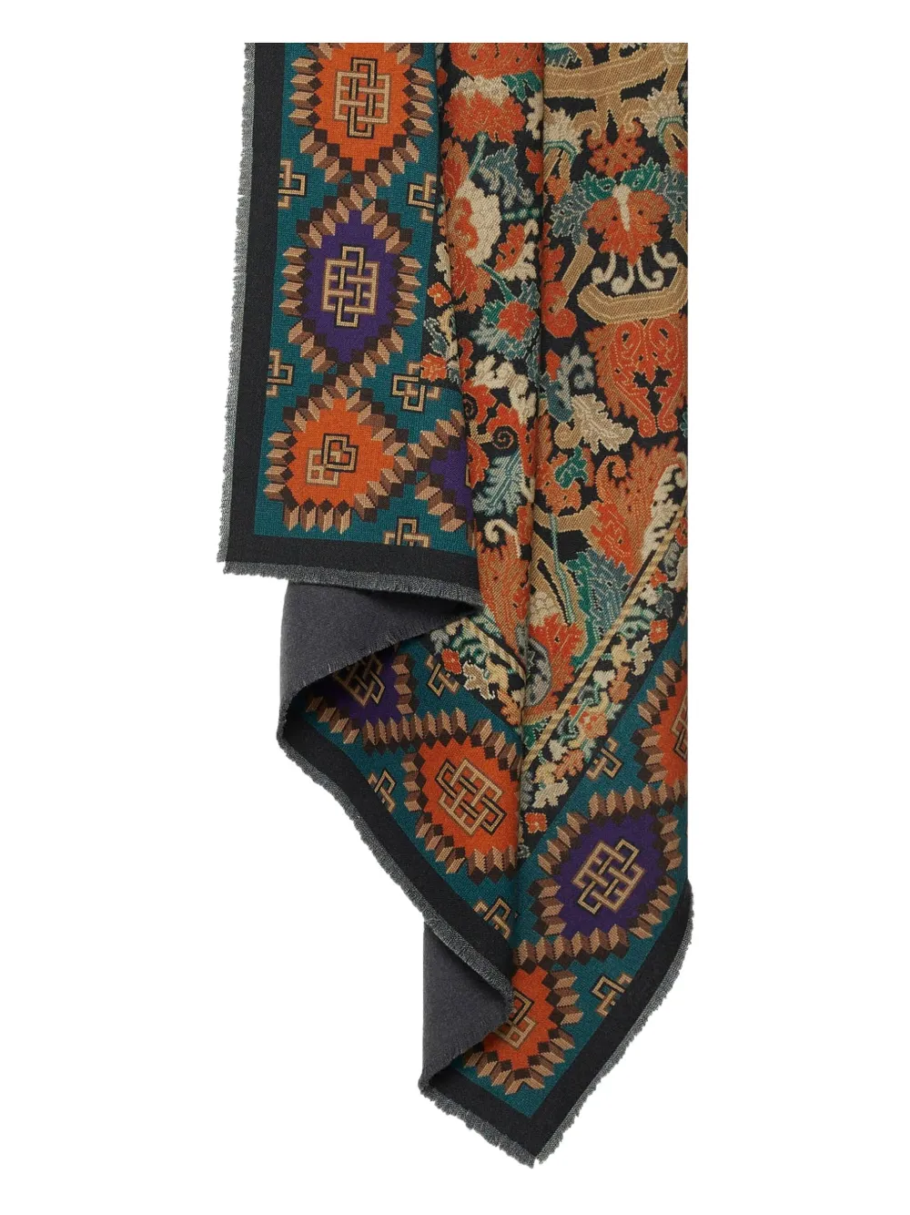 

Шаль с бахромой и гобеленовым узором Pierre-Louis Mascia, черный