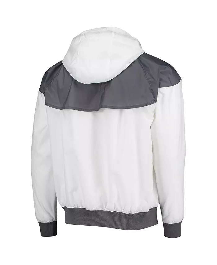 Мужская белая толстовка с капюшоном Colorado Buffaloes Windrunner Raglan на молнии Nike — фото 4
