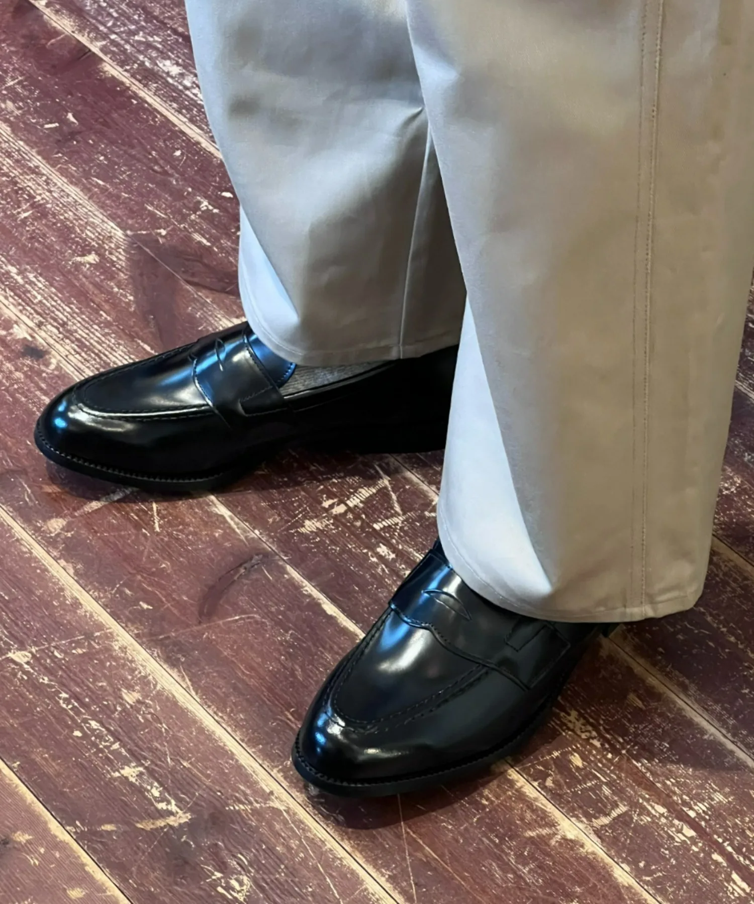 Мужские кожаные лоферы KENFORD COIN LOAFERS чёрные — фото 2