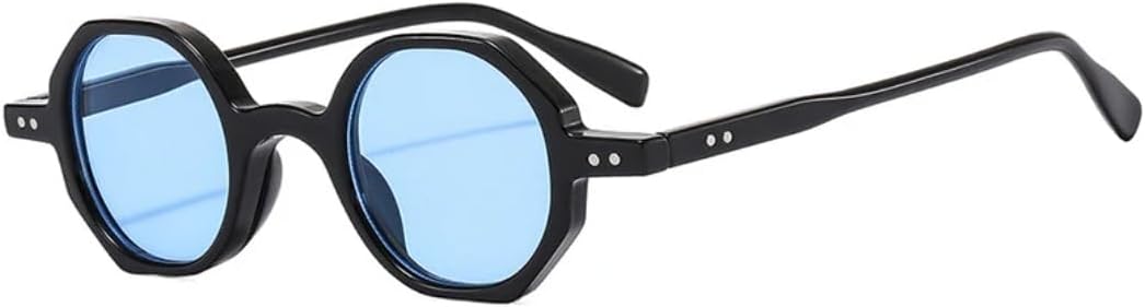 

Солнцезащитные очки с защитой от УФ-излучения UV400 | Маленькие круглые панк-заклепки | для женщин и мужчин, для занятий спортом на открытом воздухе и вождения DSVIGF, Black Blue