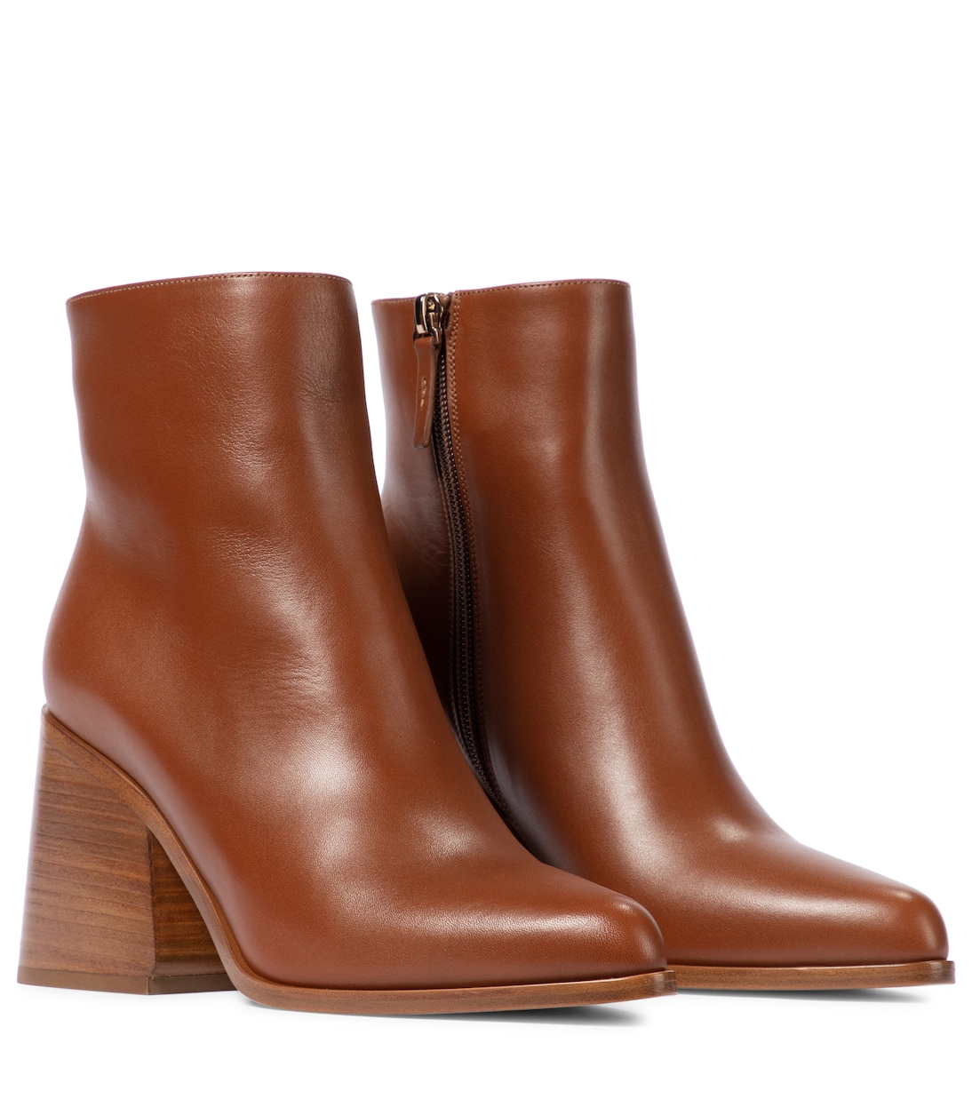 Ботильоны из кожи Ava Gabriela Hearst, Cognac