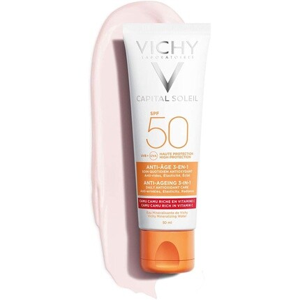 Vichy Idéal Soleil Антивозрастной солнцезащитный крем Spf50 50 мл — фото 3