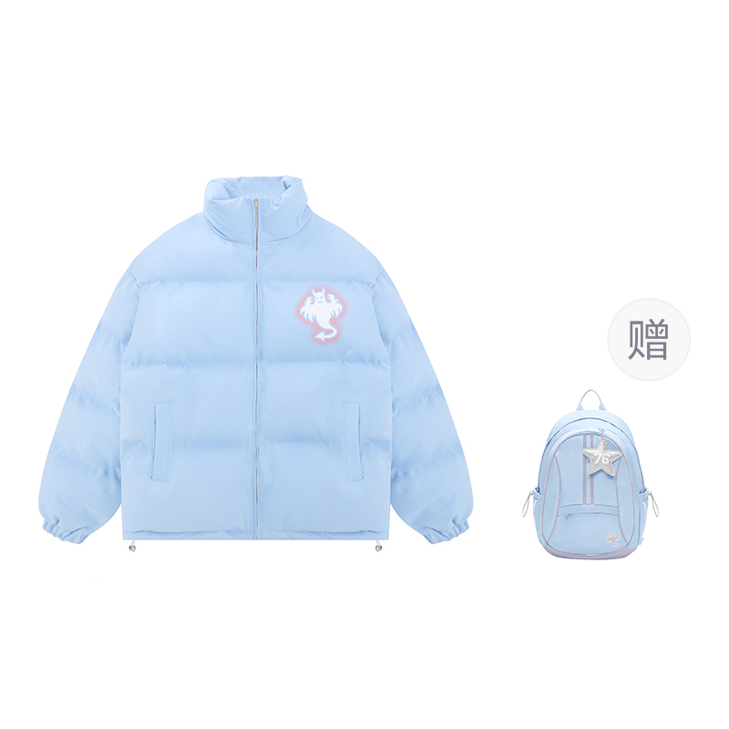 

Термоутепленная пуховая куртка Ghost Demon с воротником стойкой и световым эффектом, унисекс LBPC, синий