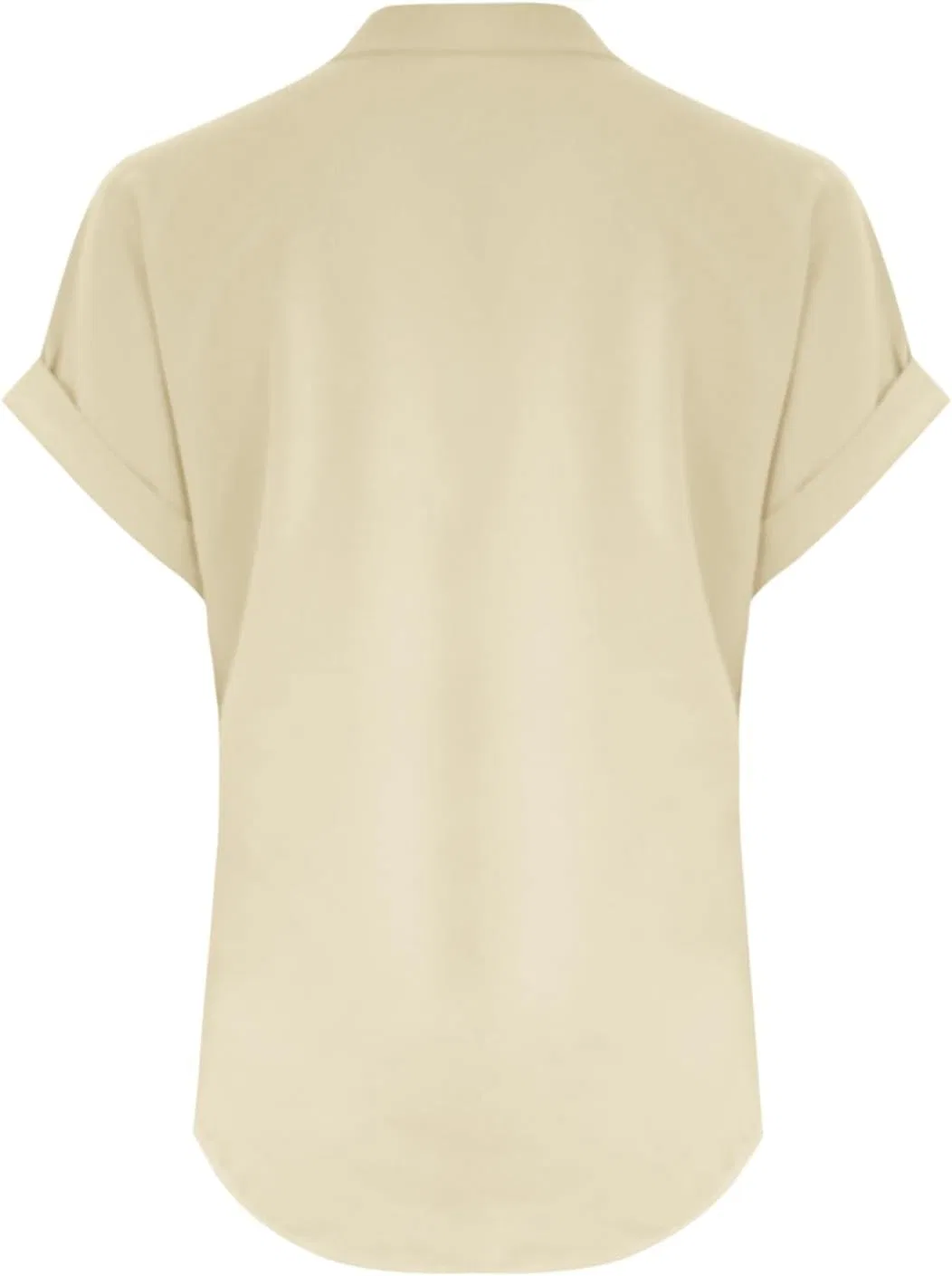 Блуза из льна и хлопка, GENERIC, Beige-c — фото 4