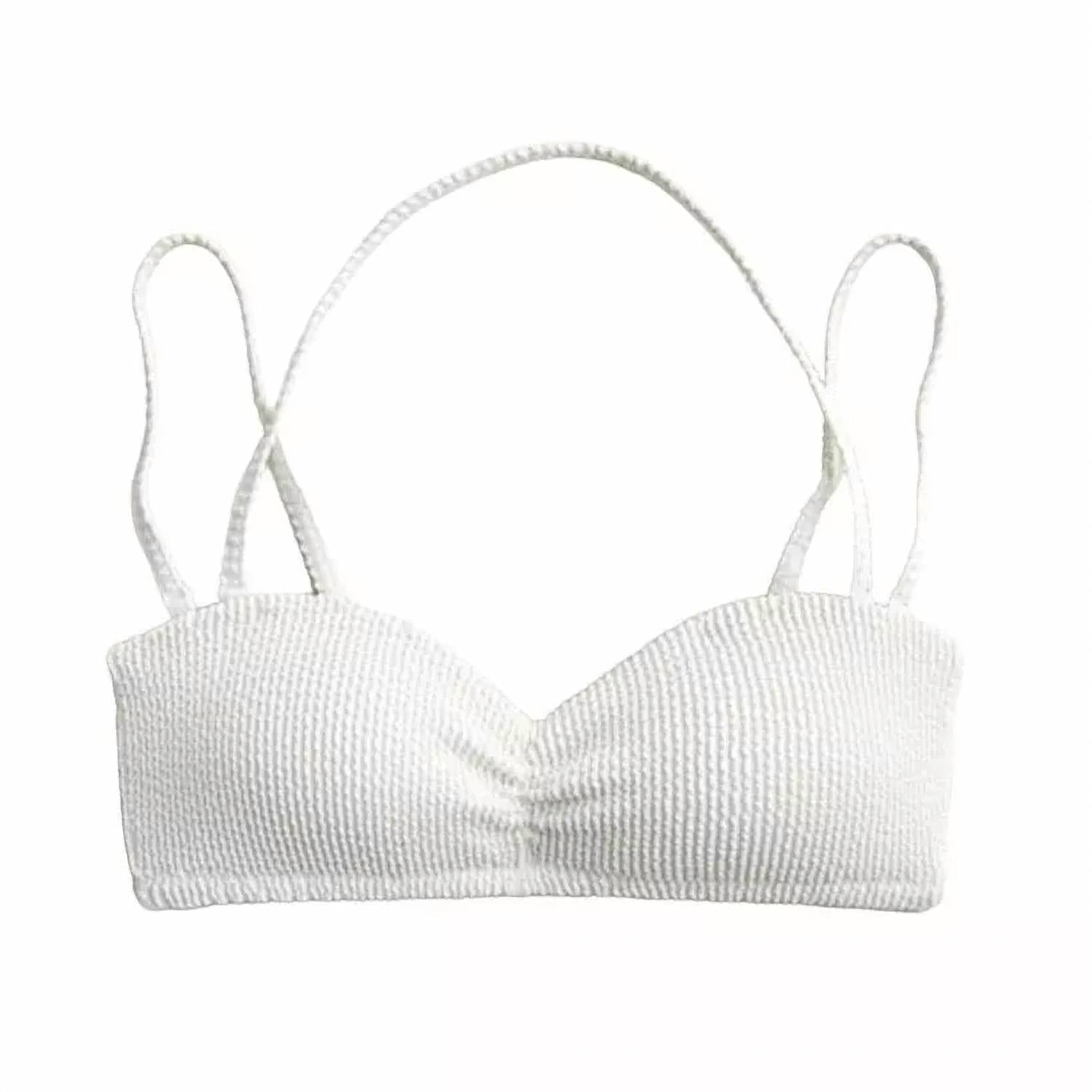 

Scrunchie Sweetheart Бикини Топ в Белом J.Crew