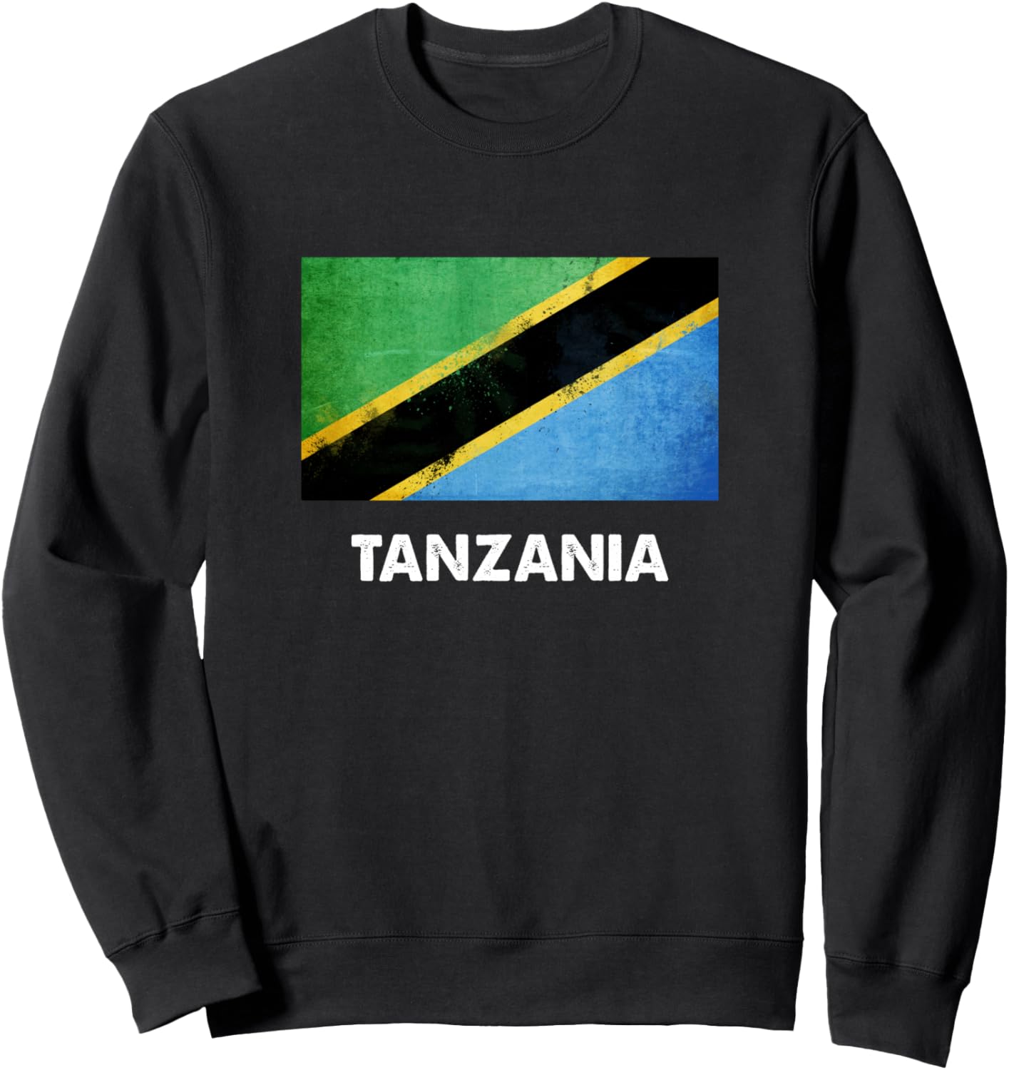

Толстовка с флагом Танзании, Толстовка с символикой Танзании Tanzania Flag Clothing, черный
