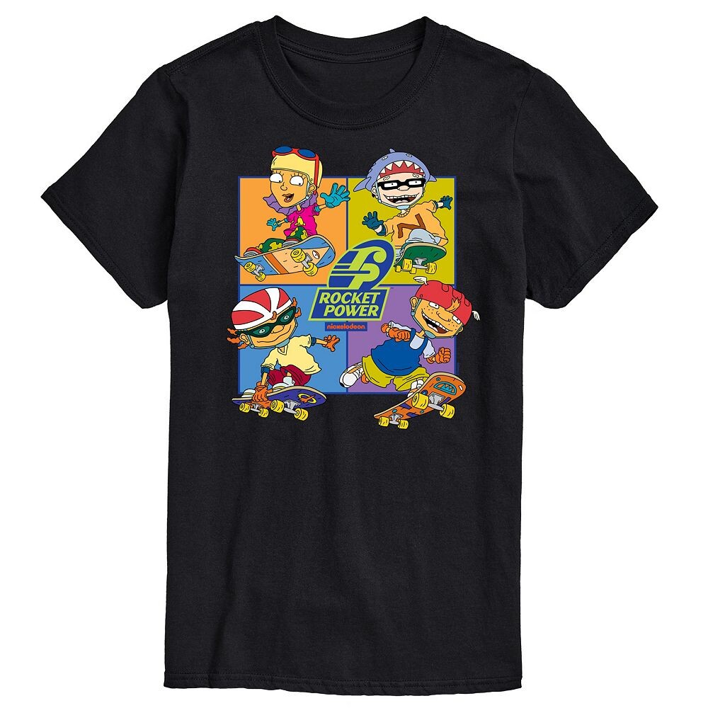

Мужская футболка с рисунком Nickelodeon Rocket Power Grid Licensed Character, черный
