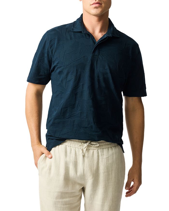 

Рубашка-поло Blaketown Floral Jacquard Regular Fit Rodd & Gunn, синий