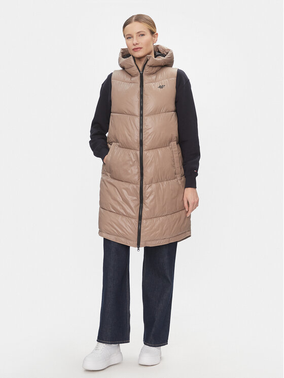 

Утепленный жилет regular fit 4FAW23TVESF074 4F, бежевый