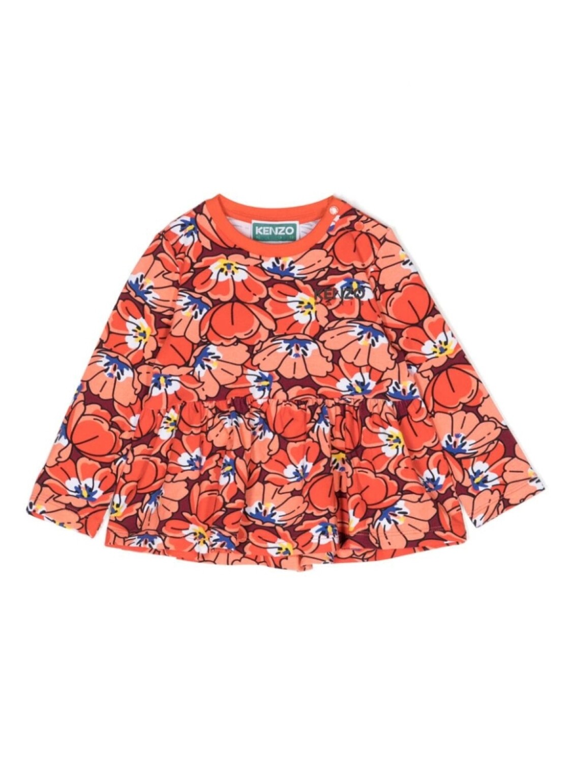 

Kenzo Kids футболка Broke Flowers, оранжевый