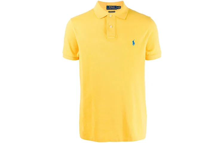 Поло с вышивкой Polo Ralph Lauren желтое