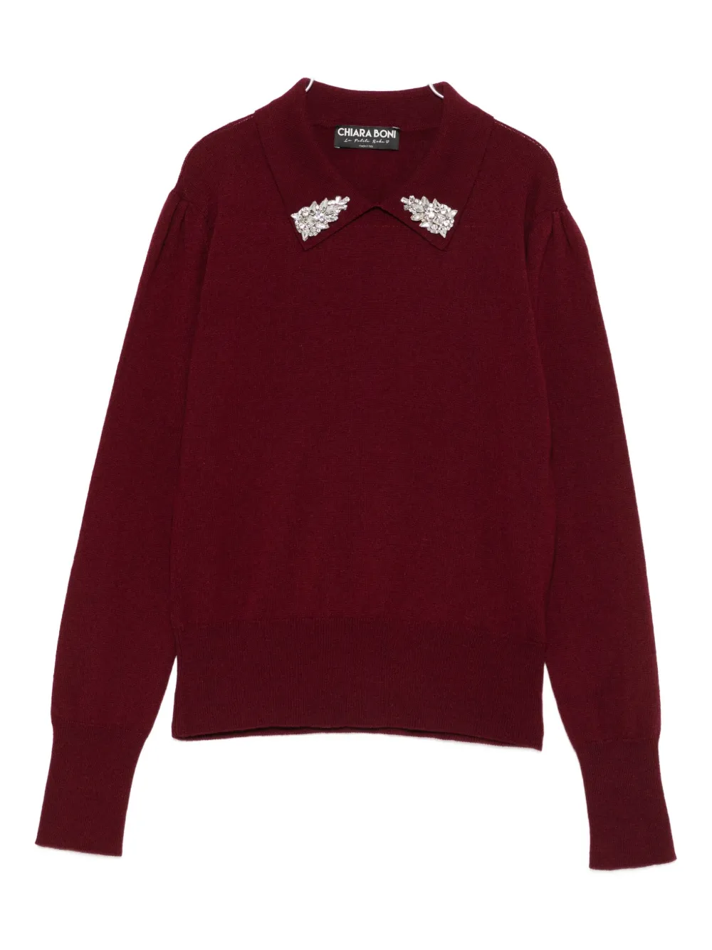 

Свитер, украшенный кристаллами Chiara Boni La Petite Robe, красный