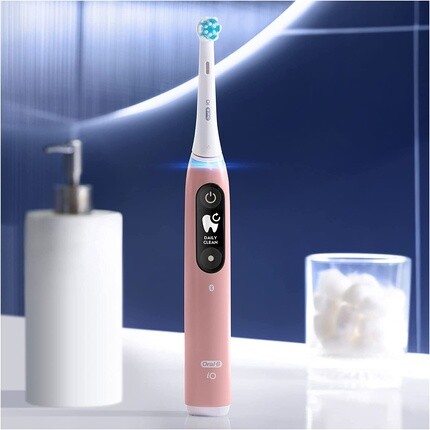 Электрическая зубная щетка Oral-B Io Series 6 Sensitive Edition с 2 насадками и 5 режимами чистки — розовый песок, Oral B — фото 3