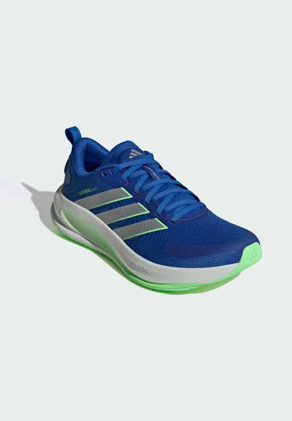 Кроссовки для бега по шоссе supernova ease 2 Adidas Performance, Blue/Silver Metallic/Lime Burst — фото 2