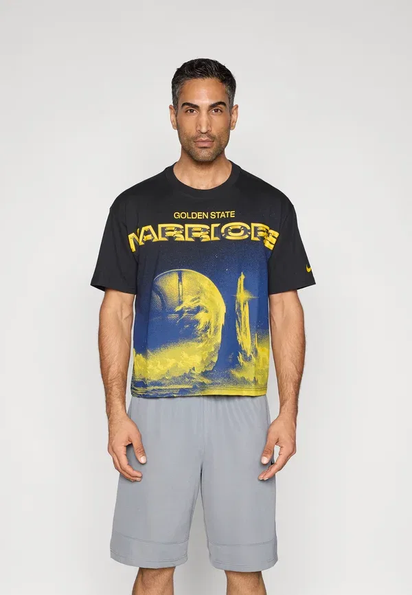 Футболка Nike Performance Golden State Warriors GSW Boxy Club Wear, черный